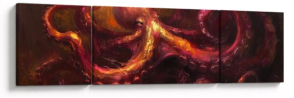 Obraz - Chobotnice, olejomalba (170x50 cm)