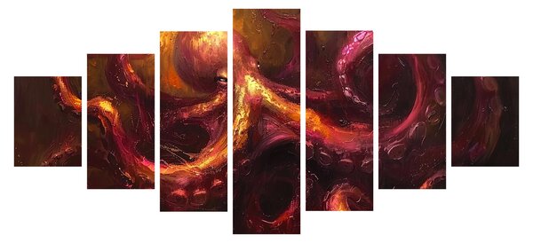 Obraz - Chobotnice, olejomalba (210x100 cm)