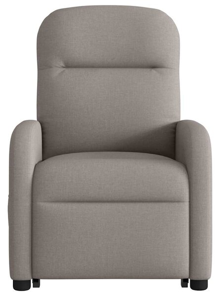 Elektrické zvedací masážní polohovací křeslo taupe textil 3303009