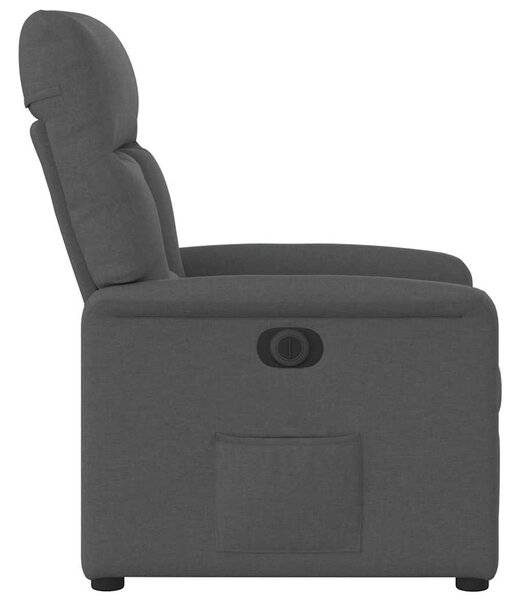 Elektrické polohovací křeslo tmavě šedé textil 3303013