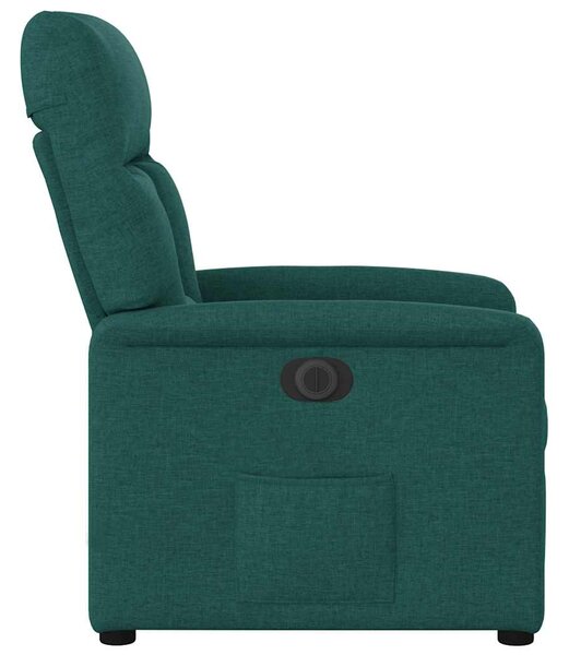 Elektrické polohovací křeslo tmavě zelené textil 3303018