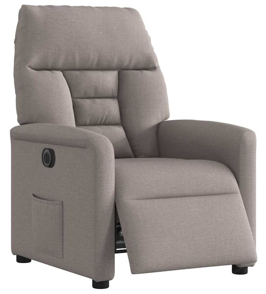 Elektrické polohovací křeslo taupe textil 3303019