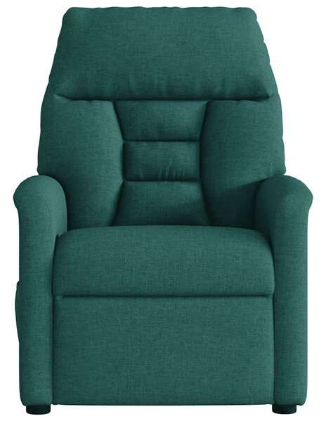 Elektrické polohovací křeslo tmavě zelené textil 3303018