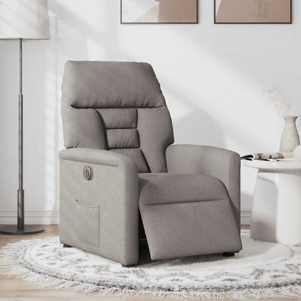 Elektrické polohovací křeslo taupe textil 3303019
