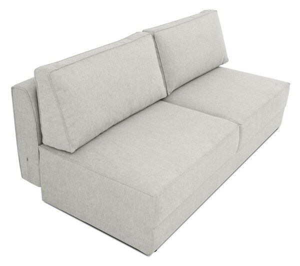 Světle šedá rozkládací/s úložným prostorem pohovka 202 cm Dora – Scandic