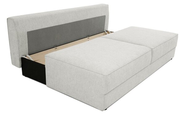 Světle šedá rozkládací/s úložným prostorem pohovka 202 cm Dora – Scandic