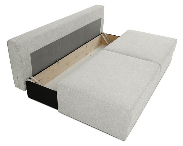 Světle šedá rozkládací/s úložným prostorem pohovka 202 cm Dora – Scandic