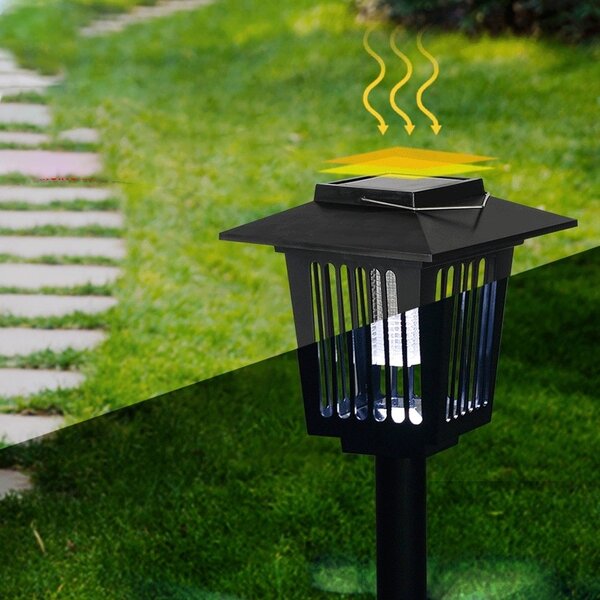 Bluegarden Solární LED lampa Borno 57 cm proti hmyzu černá