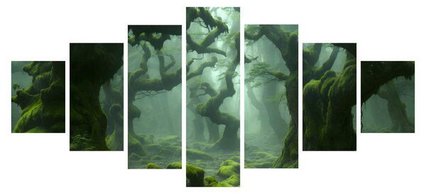 Obraz - Les prorostlý mechem (210x100 cm)