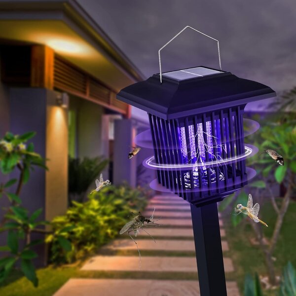 Bluegarden Solární LED lampa Borno 57 cm proti hmyzu černá