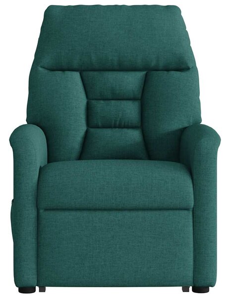 Zvedací polohovací křeslo tmavě zelené textil 3303038