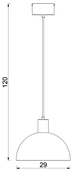 Lustr na lanku HANDA 1xE27/15W/230V hnědá