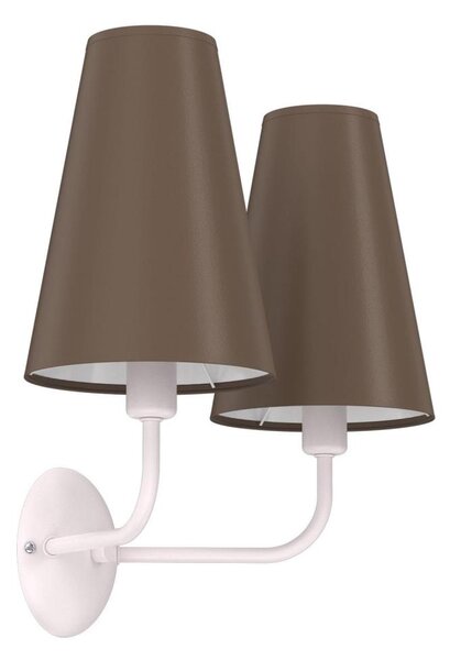 Nástěnné svítidlo TORTOLA 2xE14/15W/230V hnědá/krémová