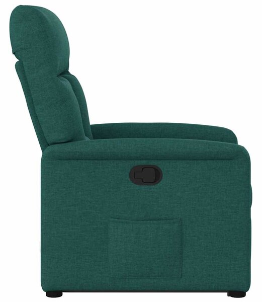 Zvedací polohovací křeslo tmavě zelené textil 3303038