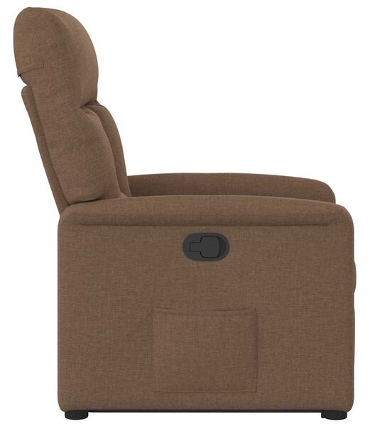 Zvedací polohovací křeslo hnědé textil 3303036