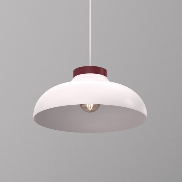 Lustr na lanku BASCA 1xE27/15W/230V krémová/burgundy