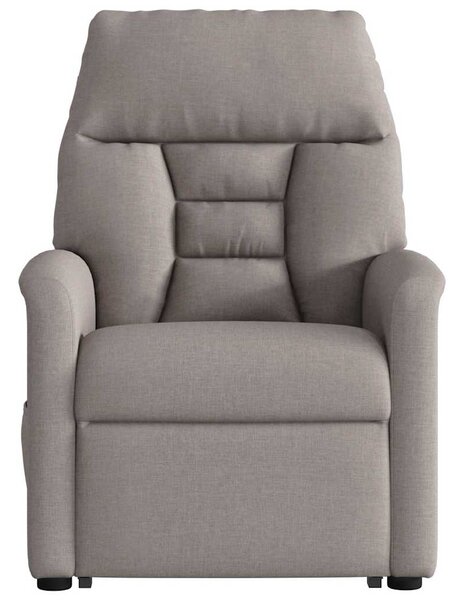 Elektrické zvedací polohovací křeslo taupe textil 3303059