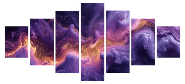 Obraz - Fialová mlhovina (210x100 cm)