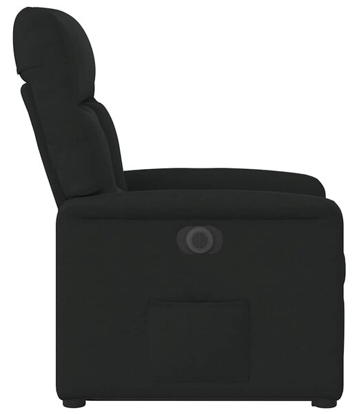 Elektrické zvedací polohovací křeslo černé textil 3303054