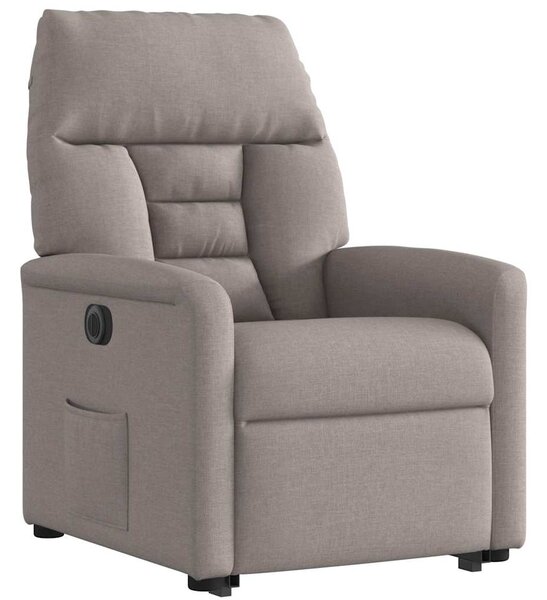 Elektrické zvedací polohovací křeslo taupe textil 3303059