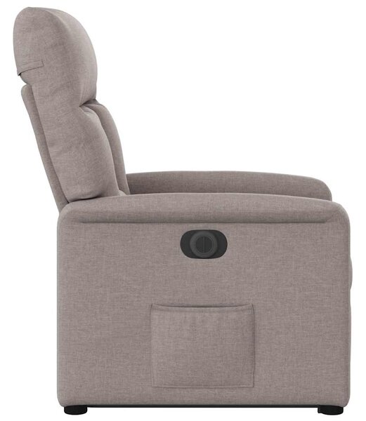 Elektrické zvedací polohovací křeslo taupe textil 3303059