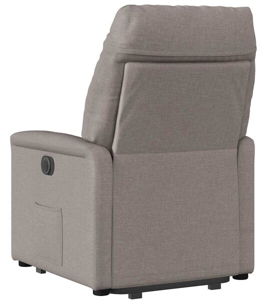 Elektrické zvedací polohovací křeslo taupe textil 3303059