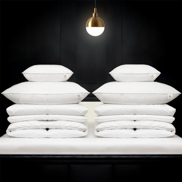 MAXI Set COMFORT 2x péřový polštář, 2x péřová přikrývka, 2x péřový polštářek: Bílá 2x 70x90cm, 2x 140x200cm, 2x 40x40cm