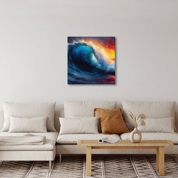 Obraz - Vlna v západu slunce (30x30 cm)