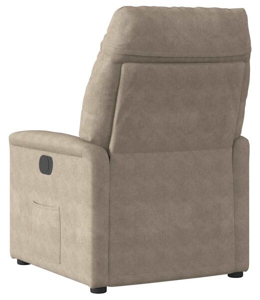 Elektrické polohovací křeslo taupe tkanina z mikrovlákna 3303073