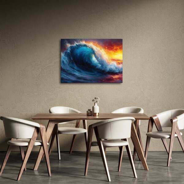 Obraz - Vlna v západu slunce (70x50 cm)