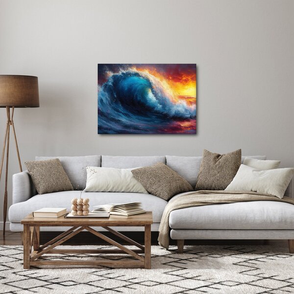 Obraz - Vlna v západu slunce (70x50 cm)
