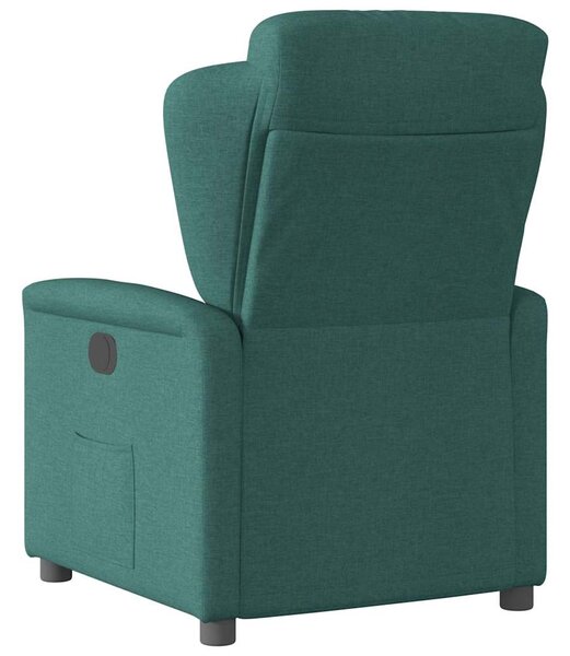 Elektrické polohovací křeslo tmavě zelené textil 3303120