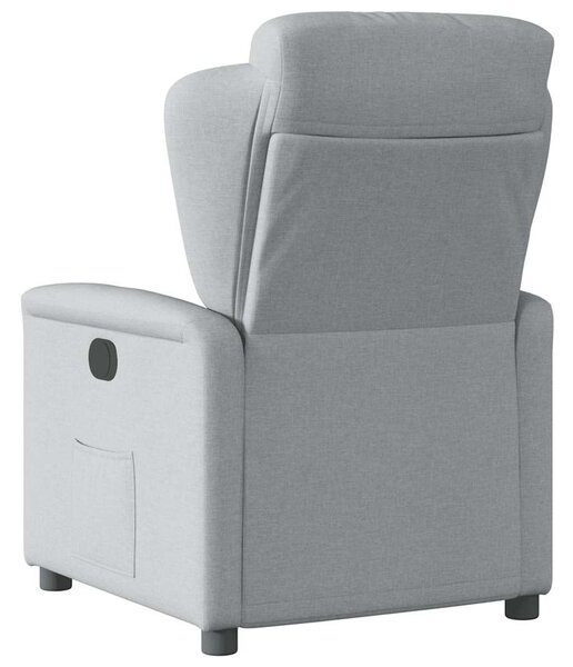 Elektrické polohovací křeslo světle šedé textil 3303114