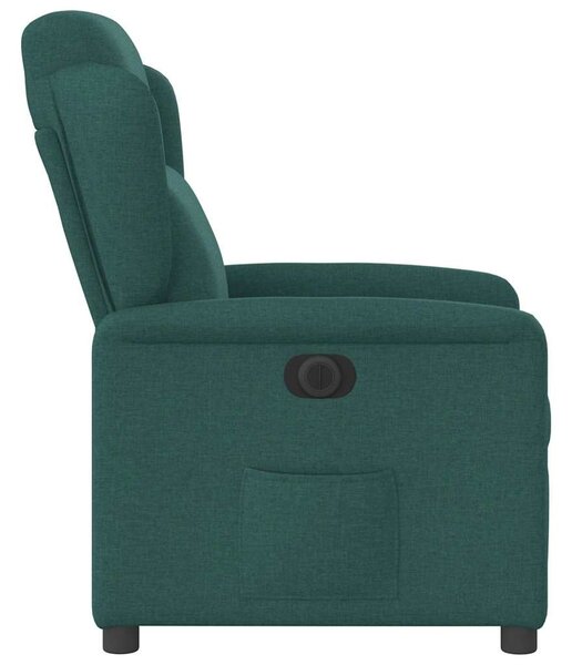 Elektrické polohovací křeslo tmavě zelené textil 3303120