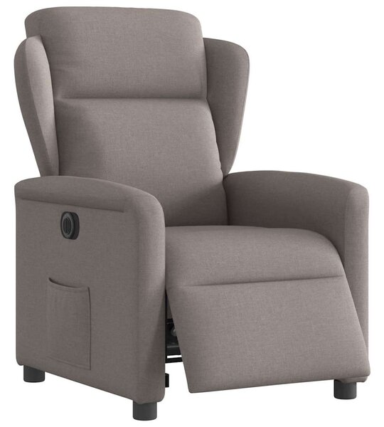 Elektrické polohovací křeslo taupe textil 3303121