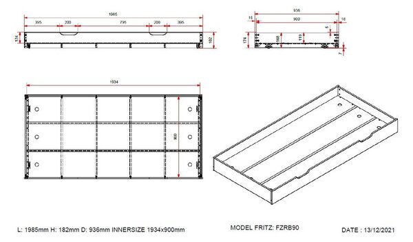 Bílá dětská postel z borovicového dřeva s výsuvným lůžkem s roštem 90x200 cm Margrit – Vipack