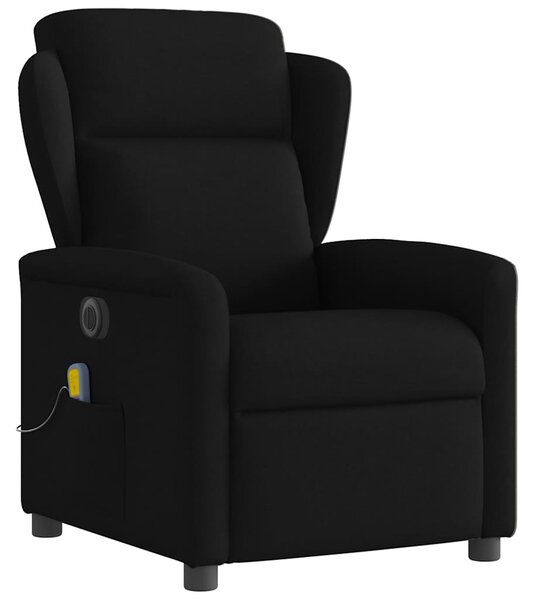 Elektrické masážní polohovací křeslo černé textil 3303126