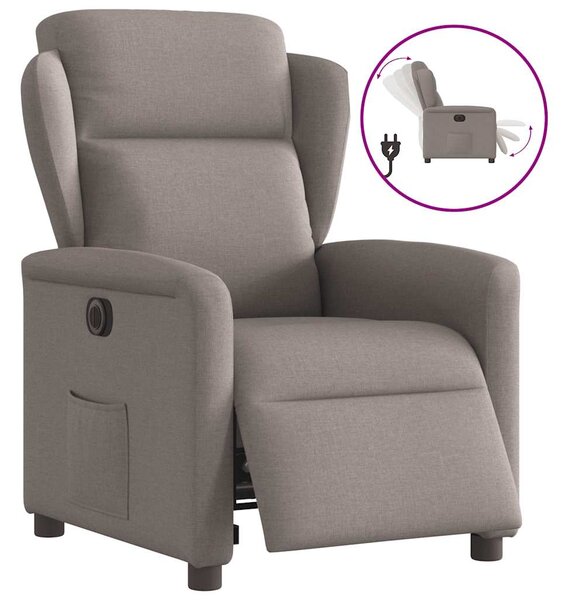 Elektrické polohovací křeslo taupe textil 3303121