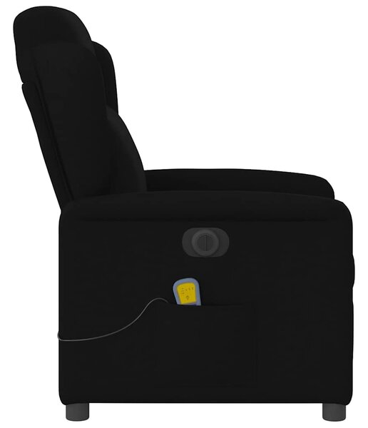 Elektrické masážní polohovací křeslo černé textil 3303126