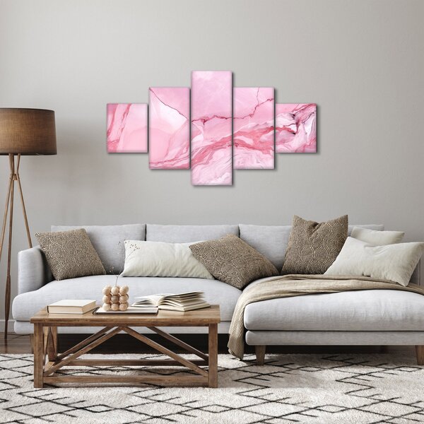 Obraz - Růžový mramor (125x70 cm)