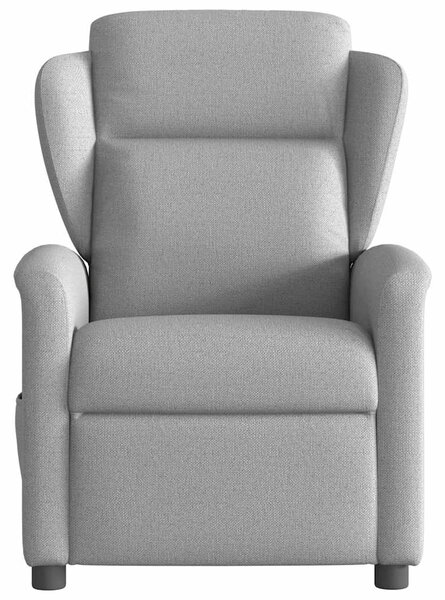 Elektrické masážní polohovací křeslo obláčkově šedé textil 3303133