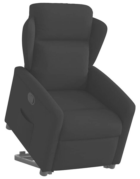 Zvedací polohovací křeslo černé textil 3303136
