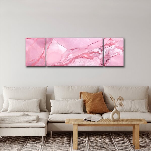 Obraz - Růžový mramor (170x50 cm)