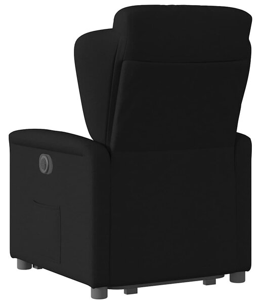 Zvedací polohovací křeslo černé textil 3303136