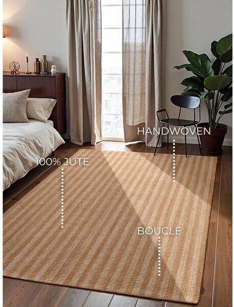 Béžový ručně tkaný jutový koberec 160x230 cm Harvest Amber – Elle Decoration