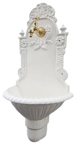 Zahradní umyvadlo Royal 75 cm bílé - slitina hliníku