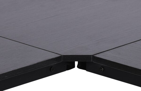 HOMCOM Počítačový Stolek Rohový Stolek L-Shape MDF Černý 150 x 150 x 76 cm | Aosom