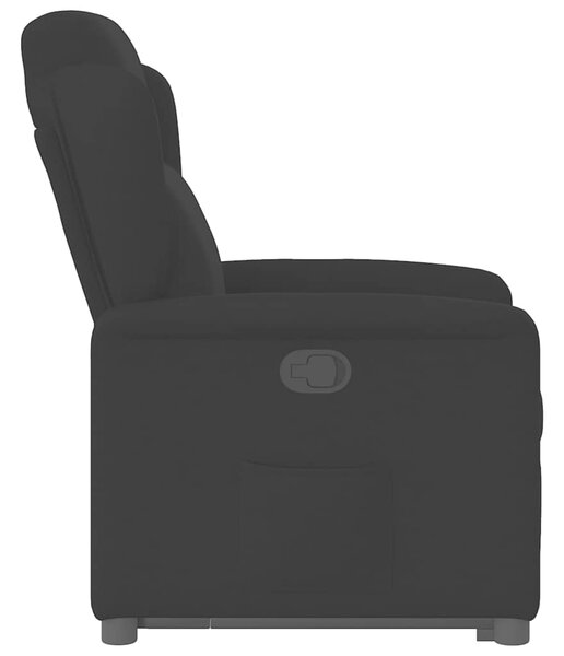 Zvedací polohovací křeslo černé textil 3303136