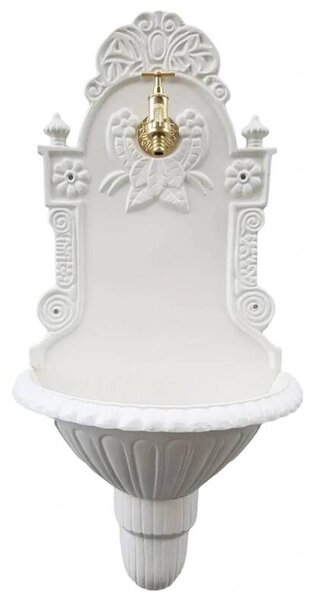 Zahradní umyvadlo Royal 75 cm bílé - slitina hliníku