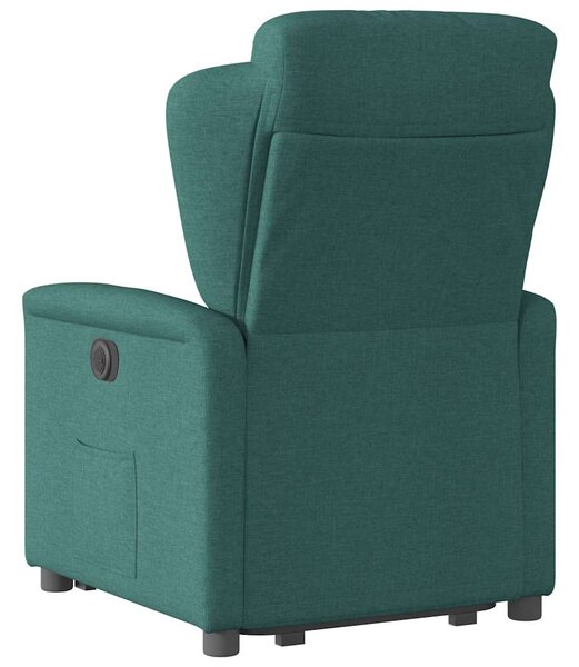 Zvedací polohovací křeslo tmavě zelené textil 3303140